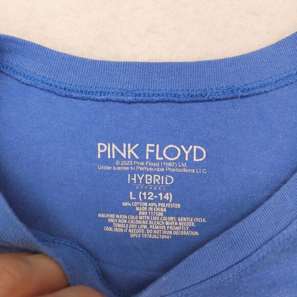 Pink Floyd Band Graphic Crew Neck T Shirt Adult Mens Size Large L Blue - Picture 3 of 9